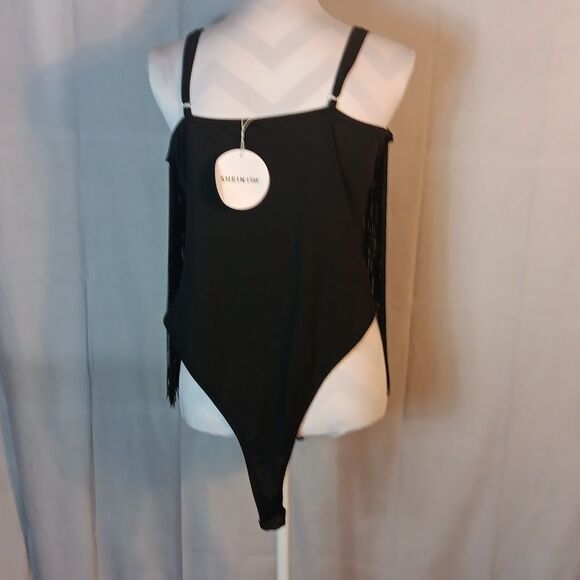 Black Fringe Body Suit - Picture 4 of 10